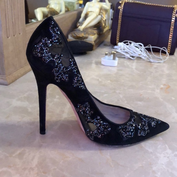 Jimmy Choo black crystal pump 37.5 - Picture 7 of 8